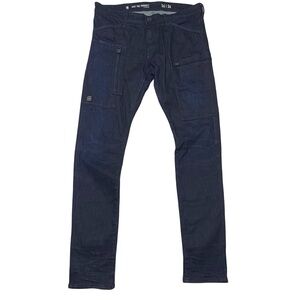 G-Star Raw Powel Super Slim Dark Indigo Blue Denim Mens 36 x 34